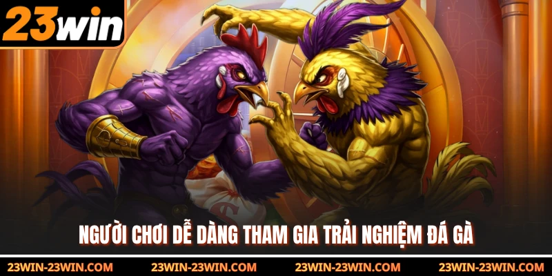 Người chơi dễ dàng tham gia trải nghiệm đá gà